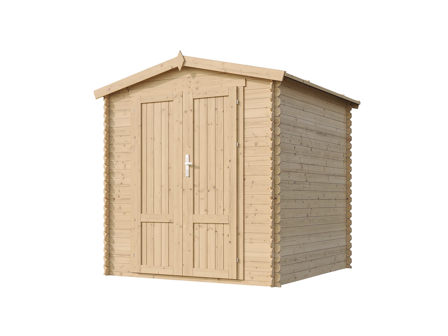 Holz Gartenhaus mit imprägniertem Holzboden - 206x216xH224 cm - 3.53 m² - M343F1+M343G