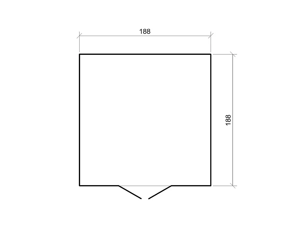 Holz Gartenhaus mit imprägniertem Holzboden - 206x216xH224 cm - 3.53 m² - M343F1+M343G