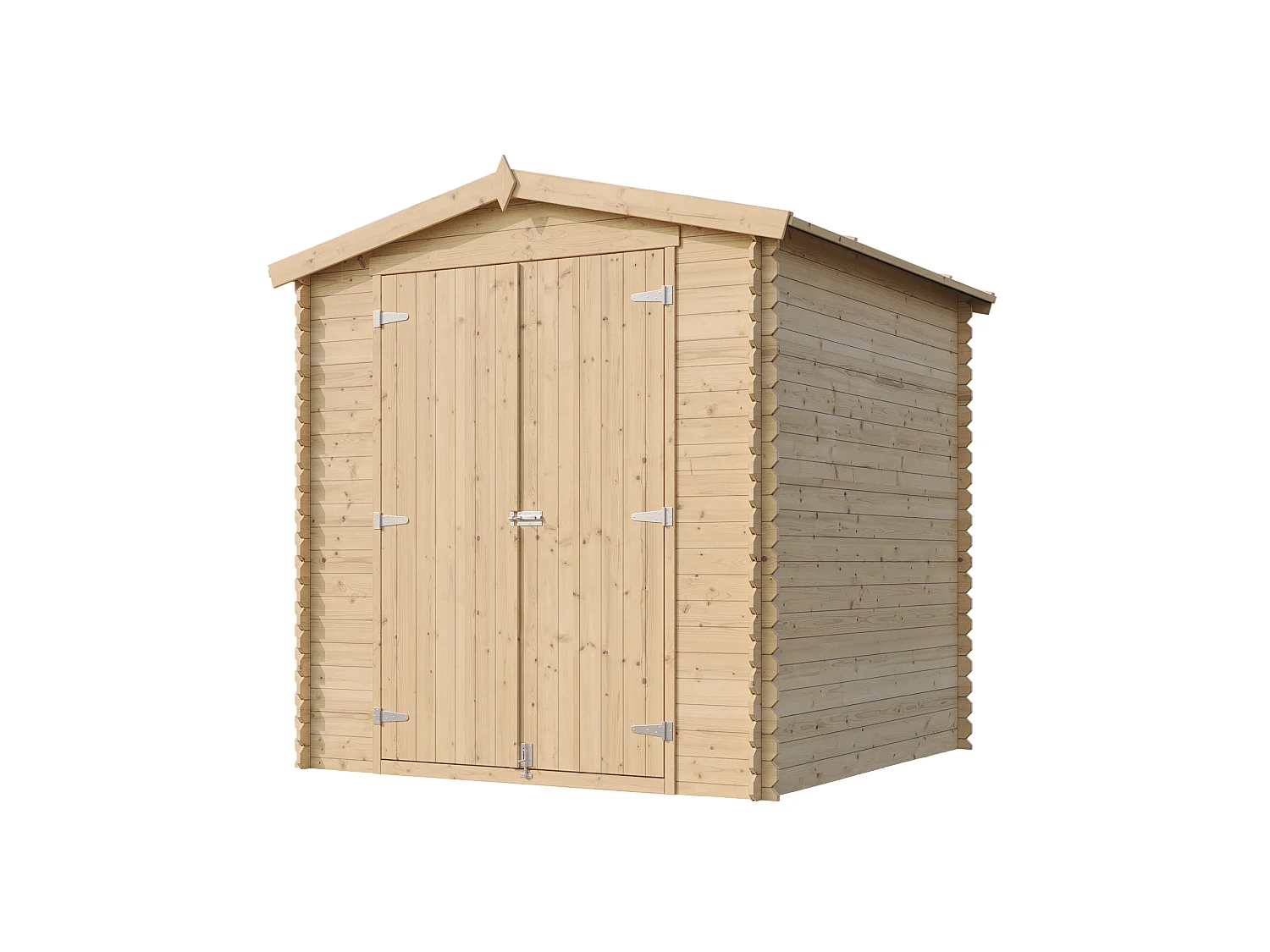 Abri de Jardin en Bois avec sol traité - 206x216xH224 cm / 3.53 m² - M343C1+M343G