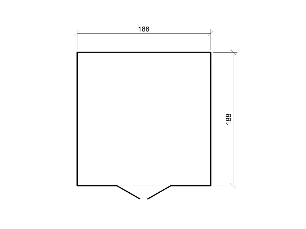 Abri de Jardin en Bois avec sol traité - 206x216xH224 cm / 3.53 m² - M343C1+M343G