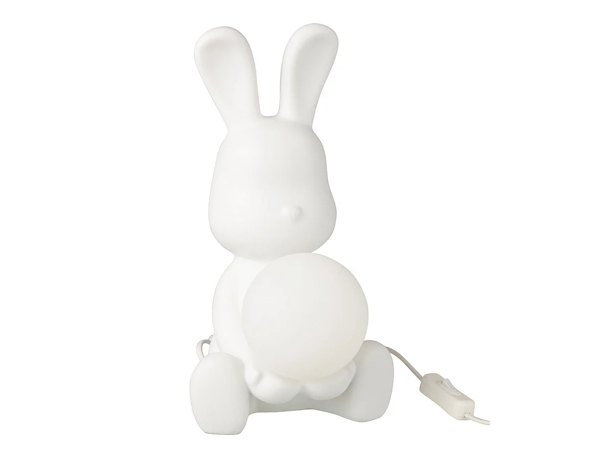 Lampe à Poser Lapin "Eddy" 30cm Blanc