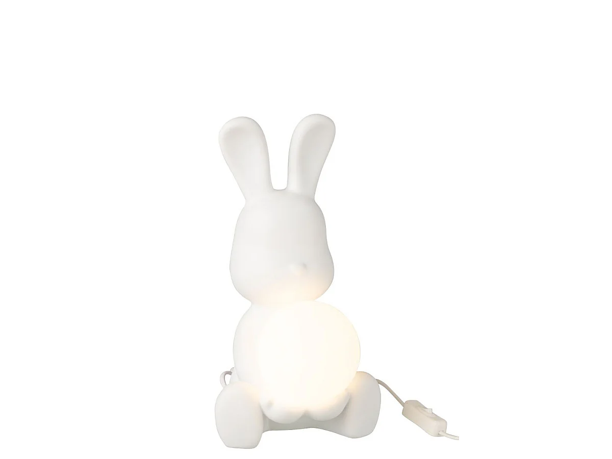 Lampe à Poser Lapin "Eddy" 30cm Blanc
