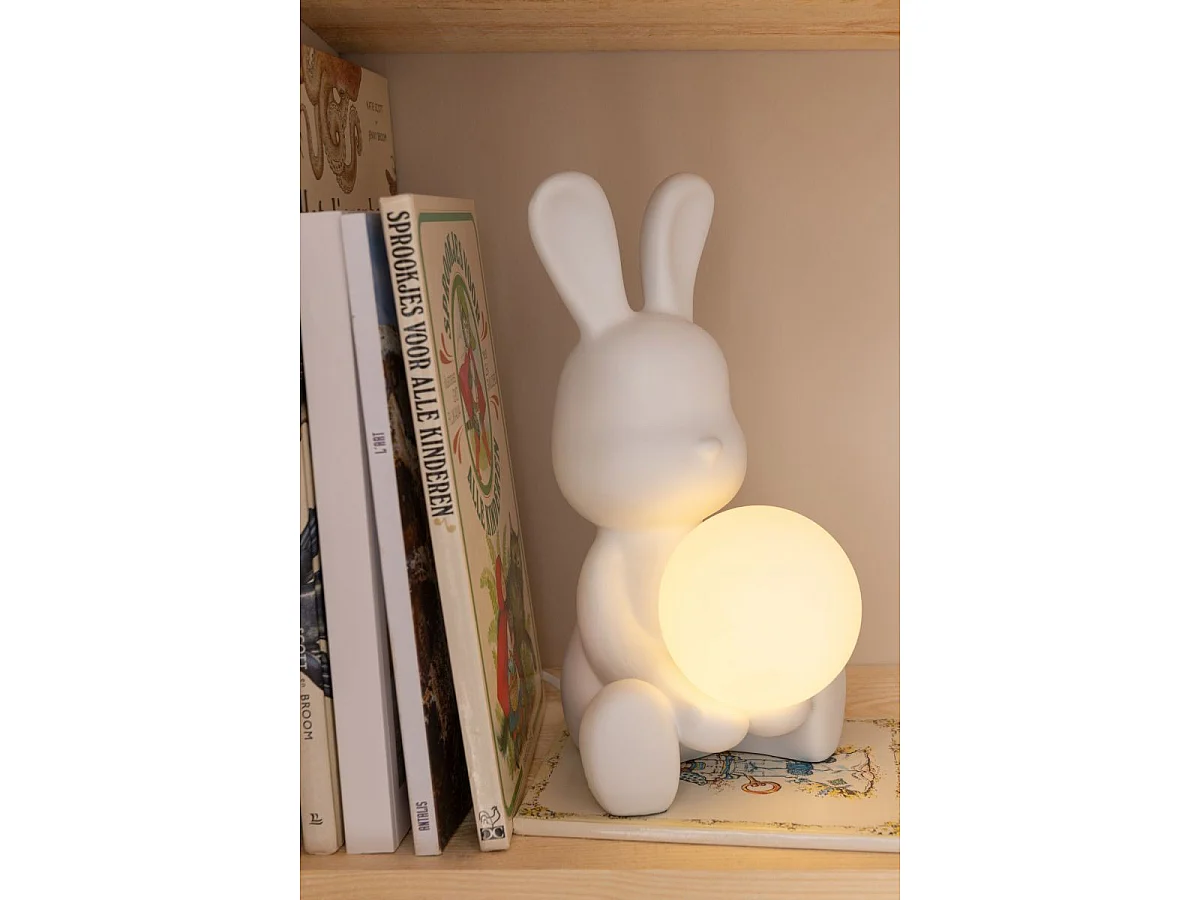Lampe à Poser Lapin "Eddy" 30cm Blanc