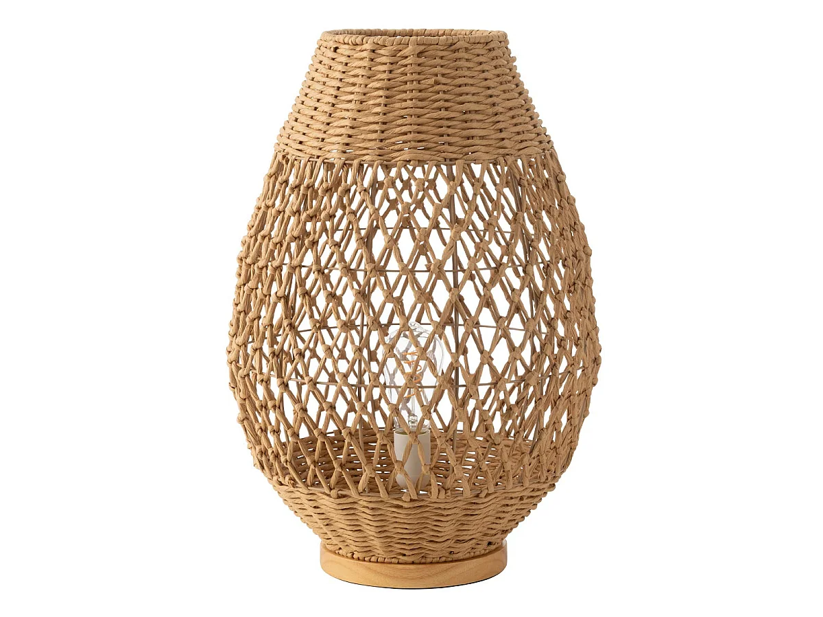 Lampe à Poser Torsade en Métal "Deann" 54cm Naturel