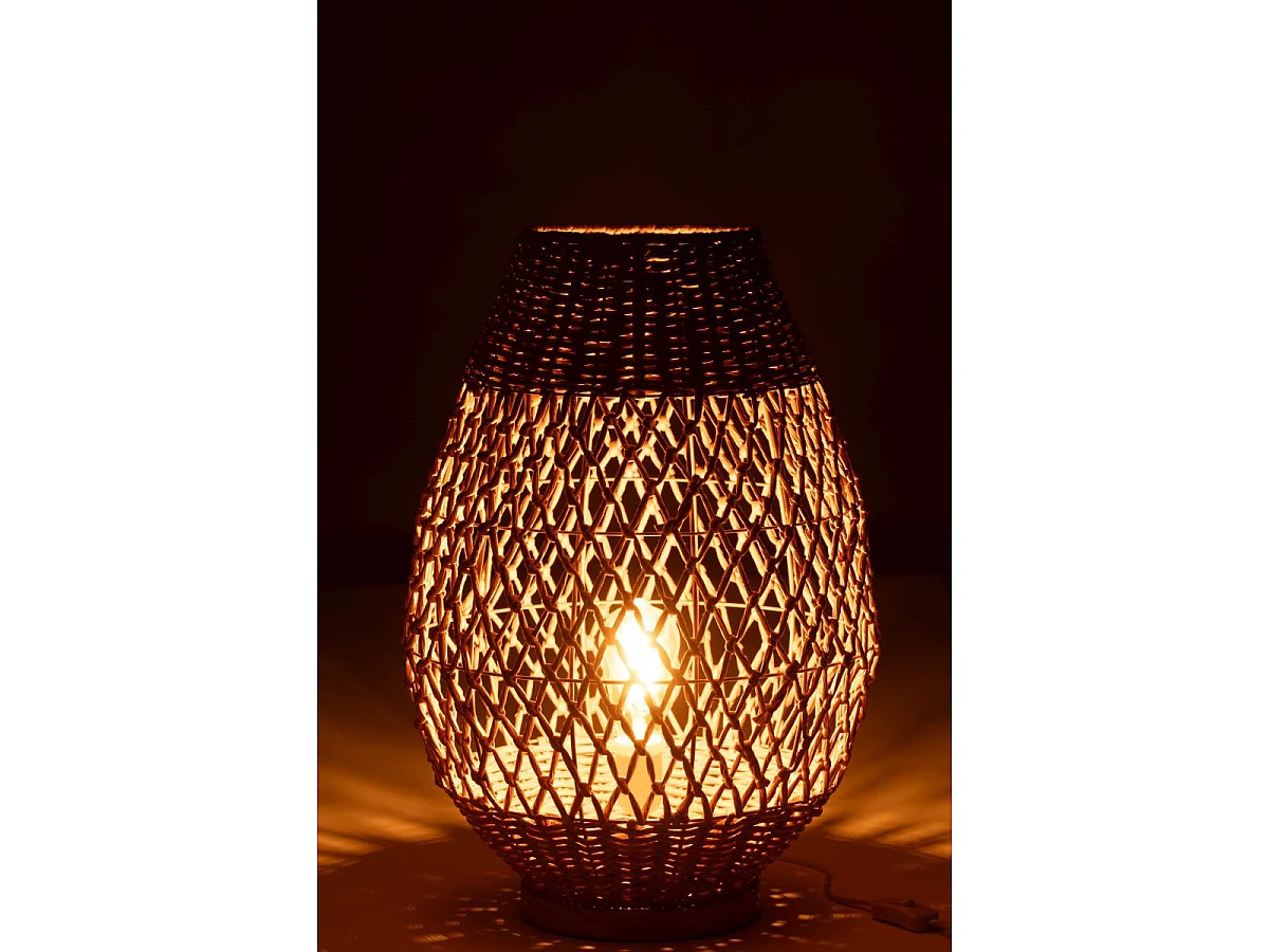 Lampe à Poser Torsade en Métal "Deann" 54cm Naturel