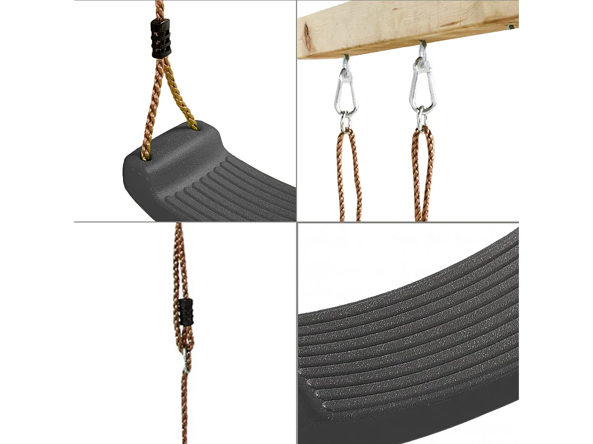 KANGUI Balançoire en plastique pour aire de jeux - Gris