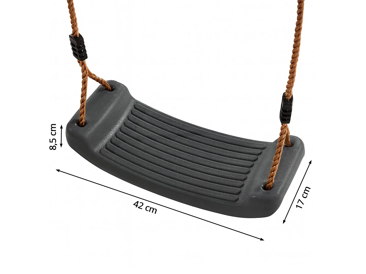 KANGUI Balançoire en plastique pour aire de jeux - Gris