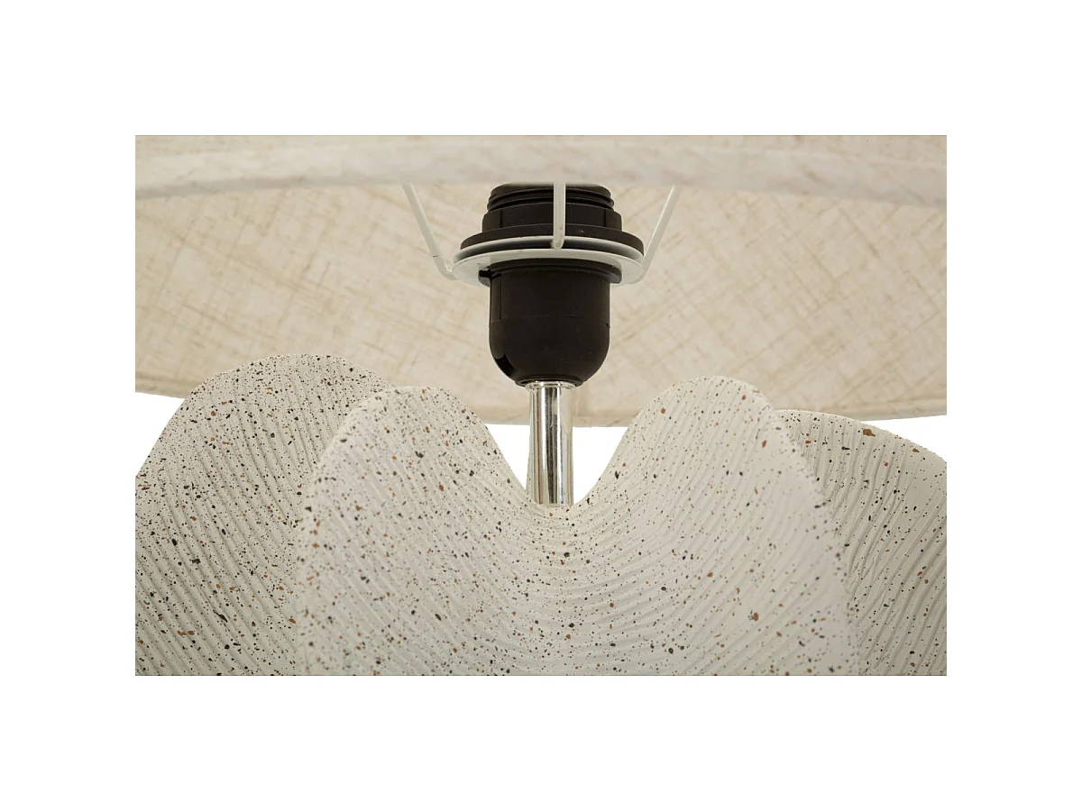 Lampe Design Moucheté "Ester" 63cm Ivoire