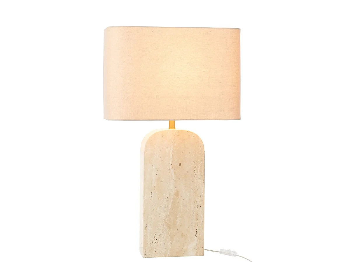Lampe à Poser en Pierre "Travertin" 71cm Beige