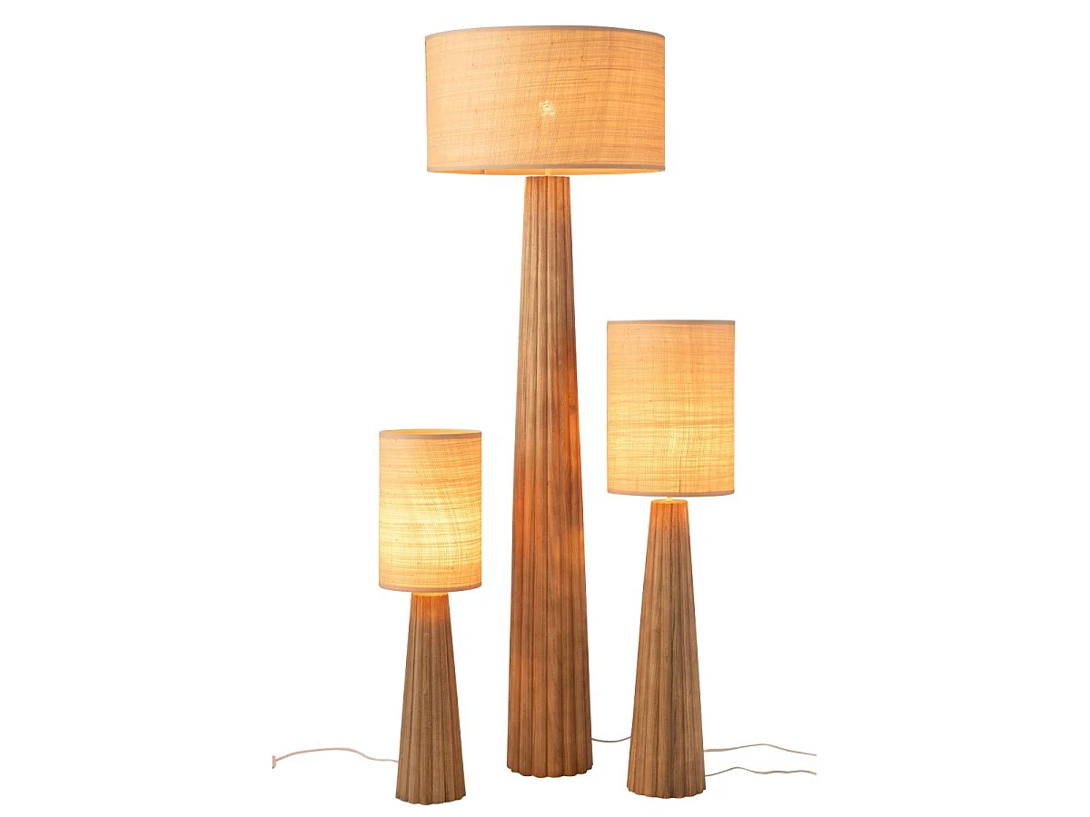Lampe à Poser Parapluie en Bois "Ailanthus" 100cm Naturel