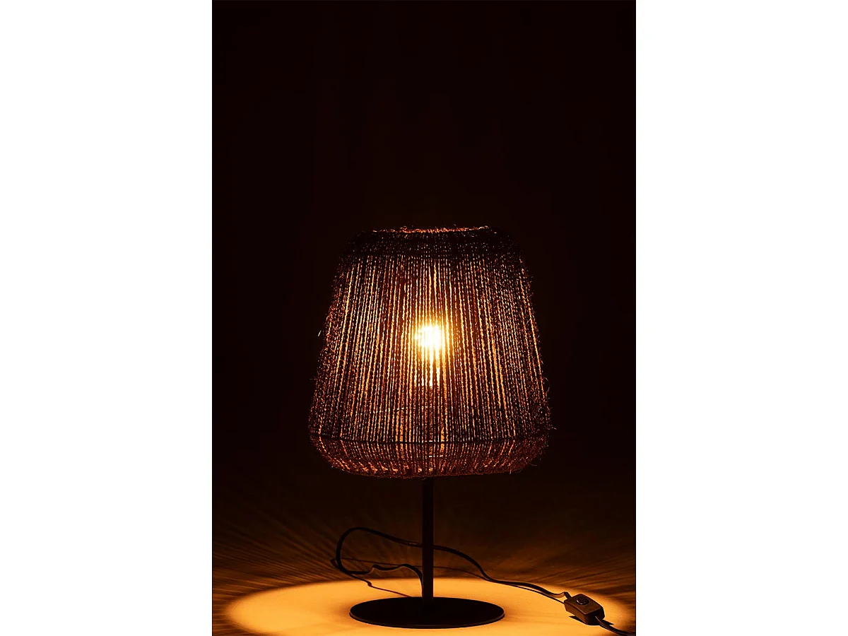 Lampe à Poser en Palmier "Trudy" 45cm Marron
