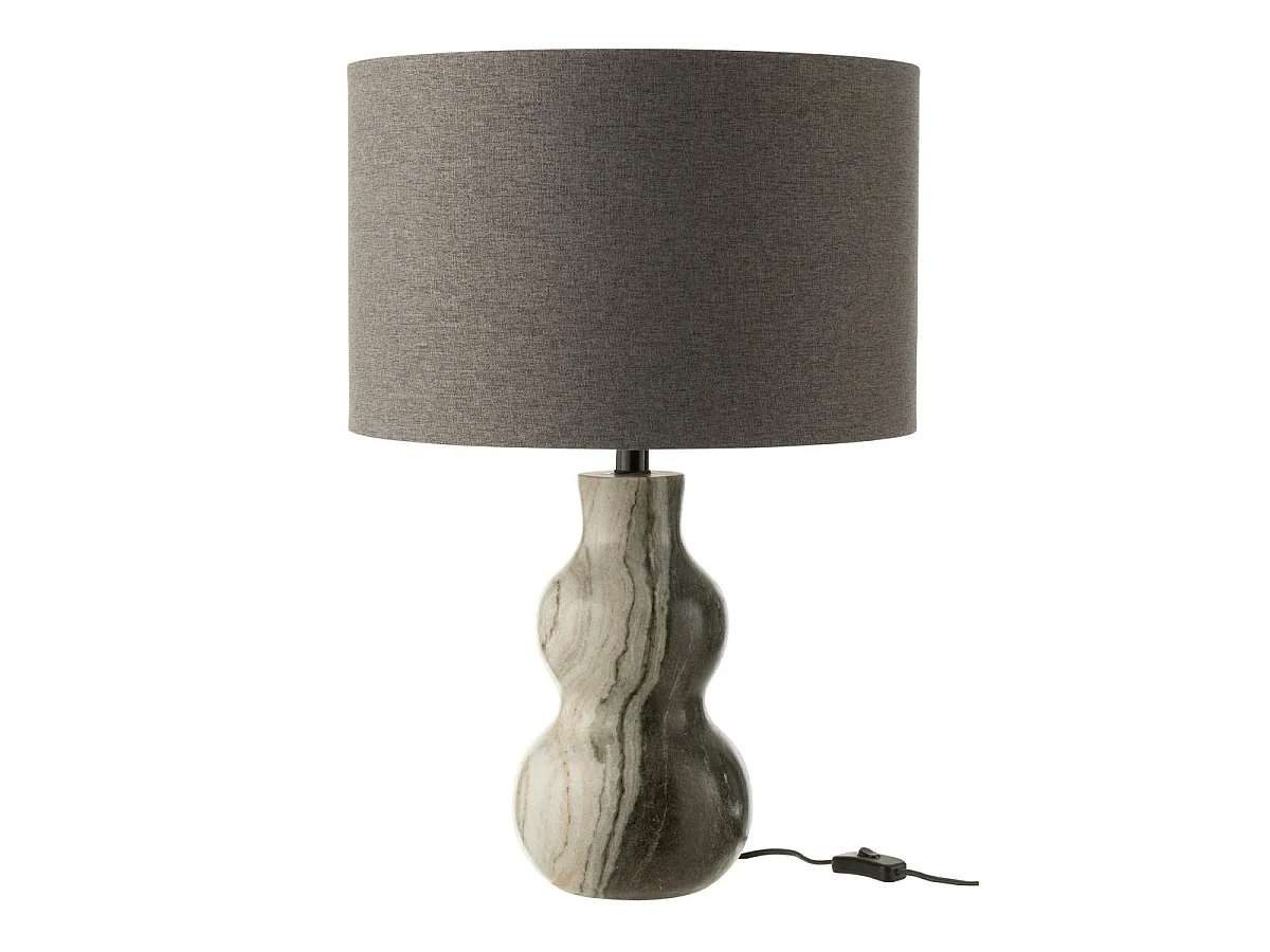 Lampe à Poser en Marbre "Courchevel" 40cm Gris Clair