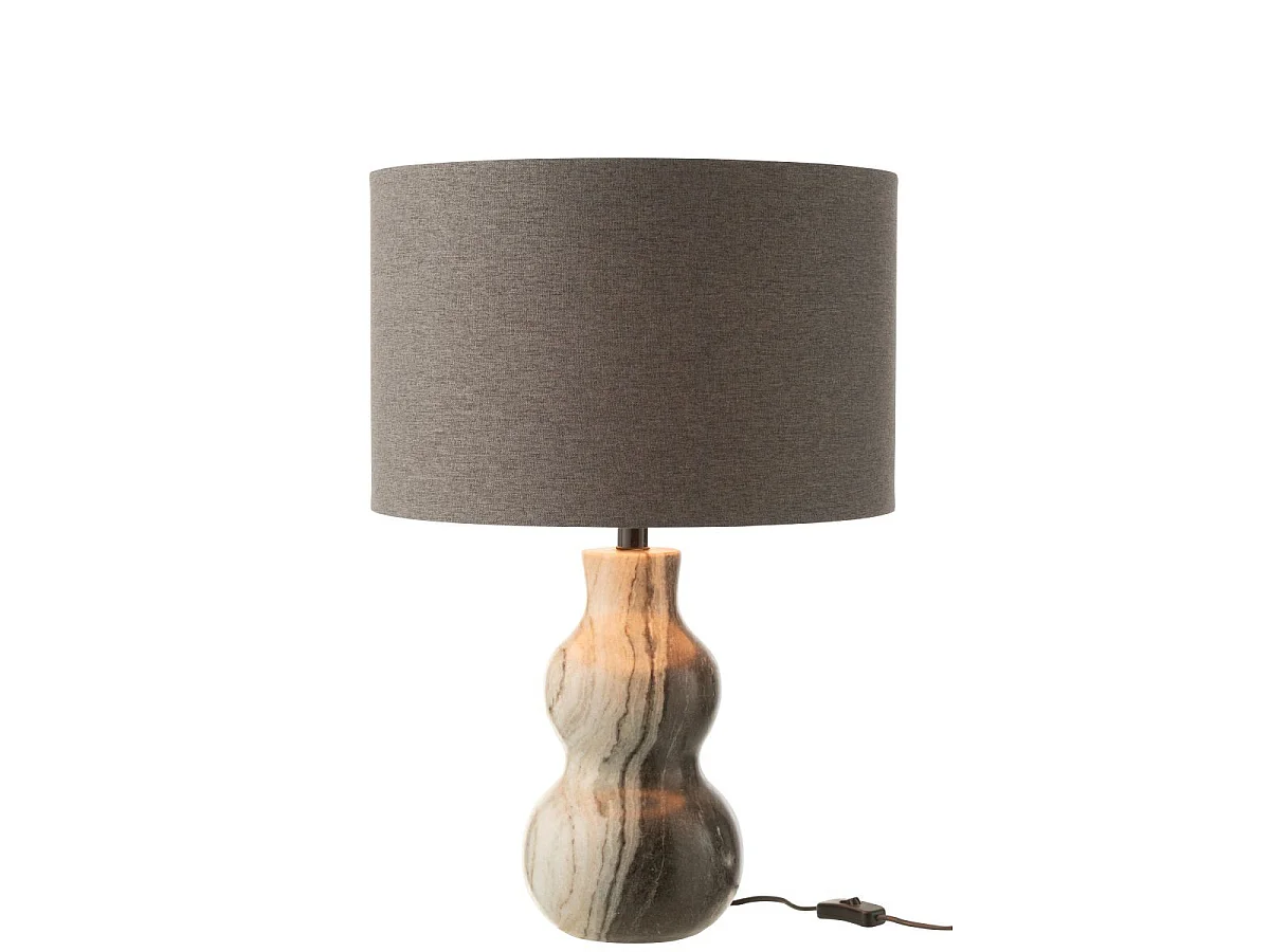 Lampe à Poser en Marbre "Courchevel" 40cm Gris Clair