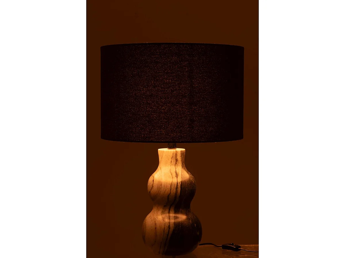 Lampe à Poser en Marbre "Courchevel" 40cm Gris Clair