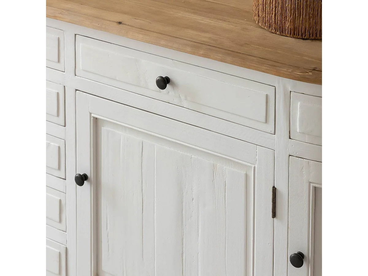 Buffet en bois recyclé blanchi 225 cm Garance