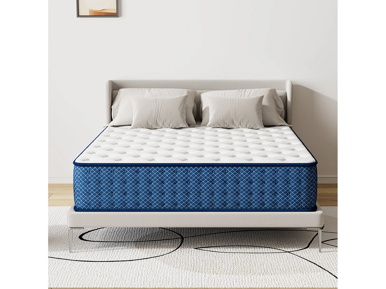 Matelas 90x200 cm - Epaisseur 26 cm -H3 Moyenne Ferme- 7 Zones de Confort - Deux Faces