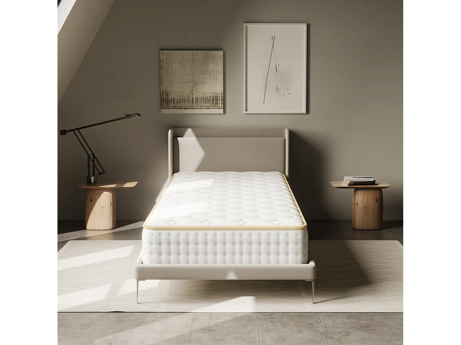Matelas en Mousse 90x190cm，Épaisseur 18cm,Haute Résilience, Ultra Respirant, Réversible 2 Faces (