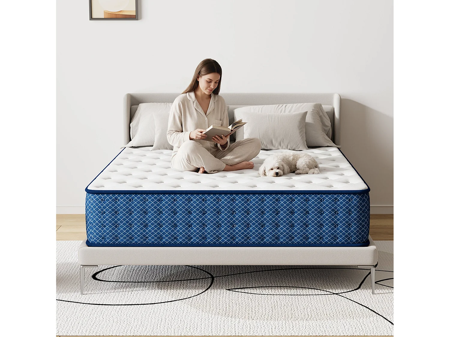 Matelas 90x190 cm - Epaisseur 28 cm -H3 Moyenne Ferme- 7 Zones de Confort - Deux Faces