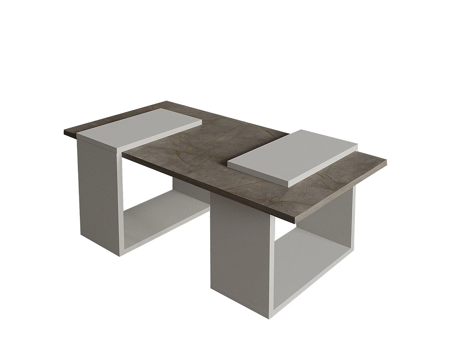 "Matris" Grått Trä Kaffebord - Elegant 90 x 46 x 37 cm Modernt Design