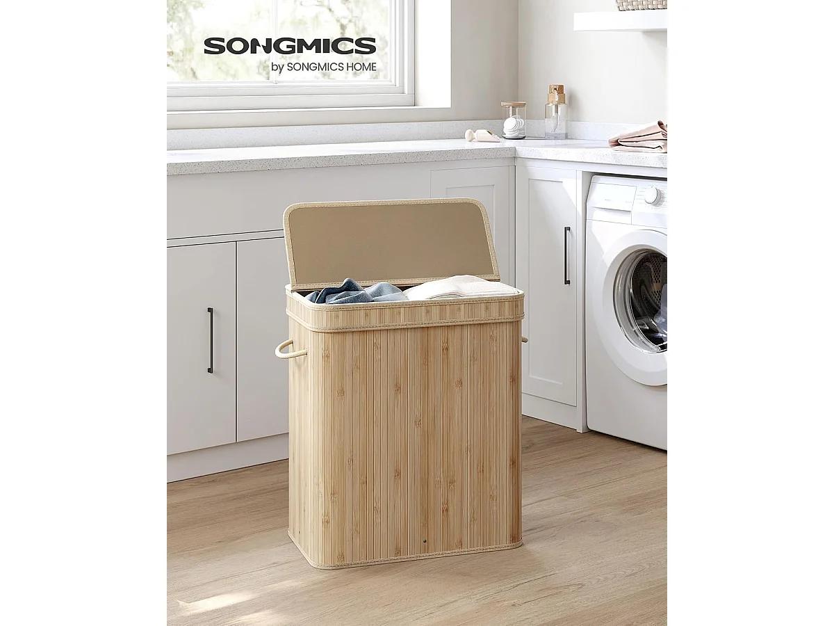 Wäschekorb 54,5x34,5x61 cm beige