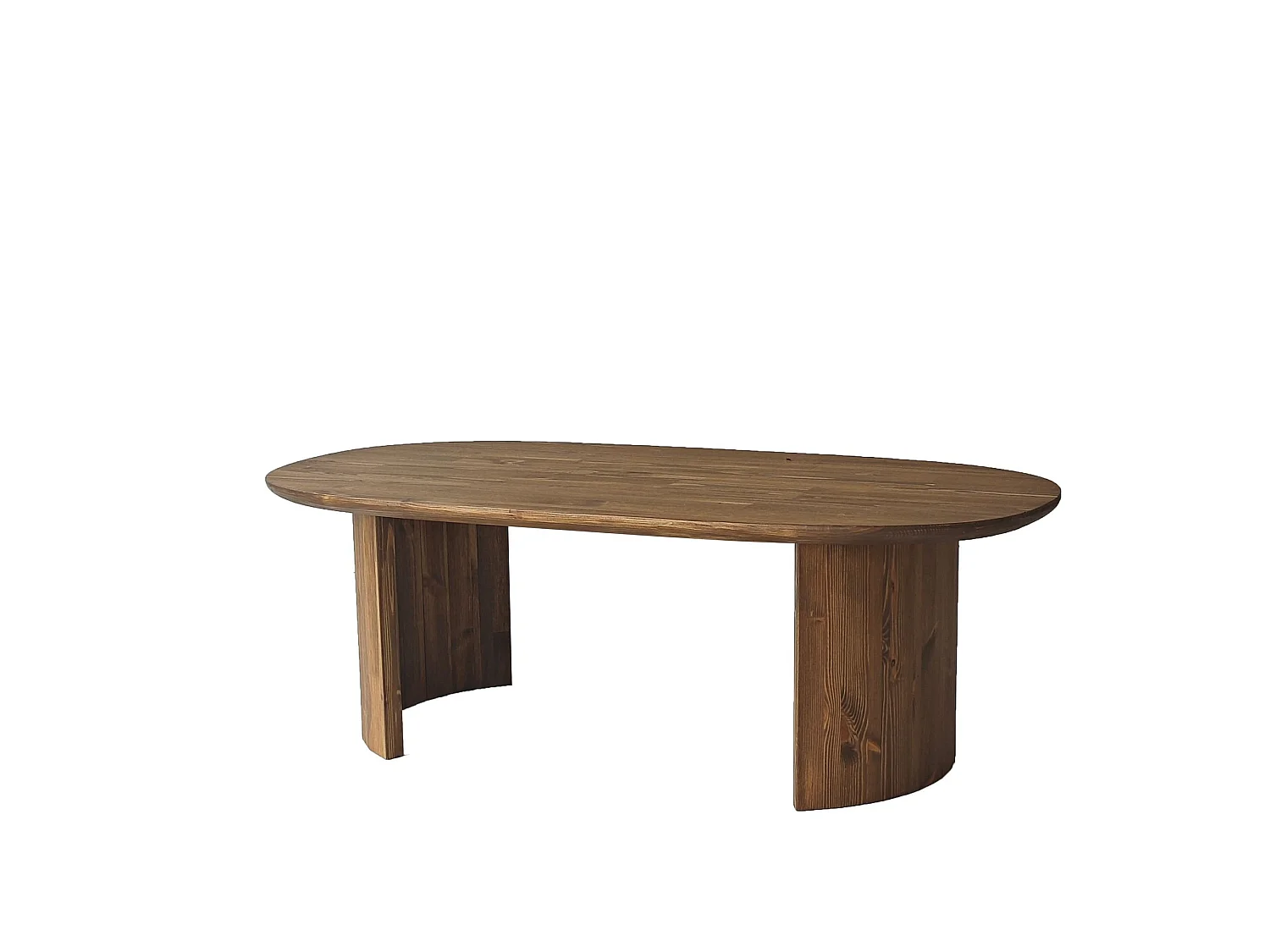"Hudson" Massivt Trä Kaffebord - Brun - Skandinavisk Stil - Enkel Montering - 120 x 60 x 40 cm