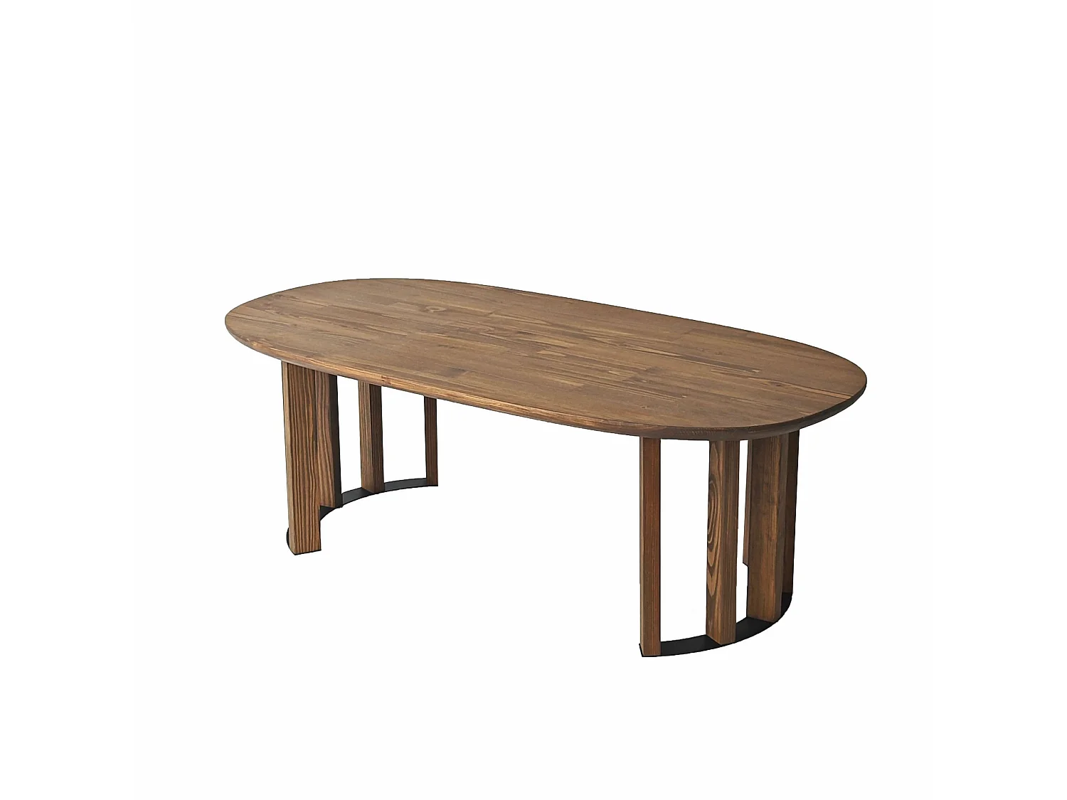 Brauner Holztisch "Elysia" 120 x 60 x 40 cm - Massivholz - Elegantes Design