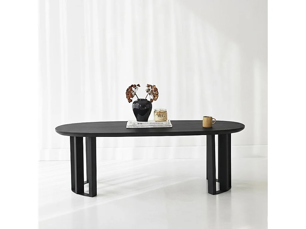 Tavolino in legno "Elysia" - 120 x 60 x 40 cm - Nero
