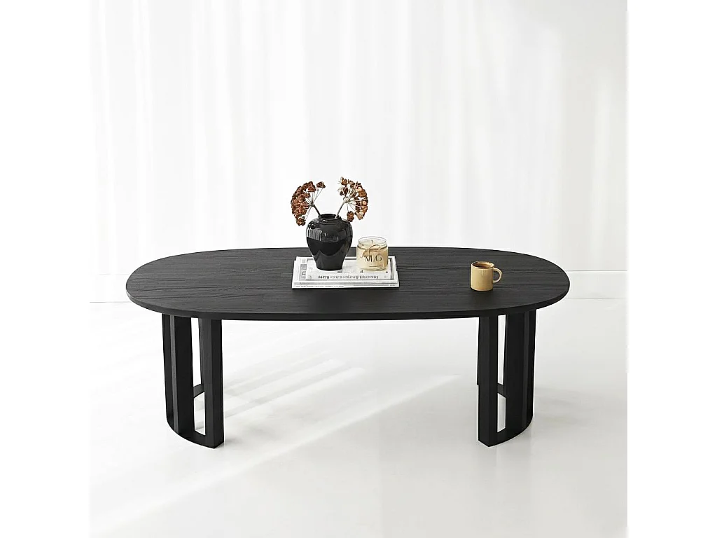 Tavolino in legno "Elysia" - 120 x 60 x 40 cm - Nero