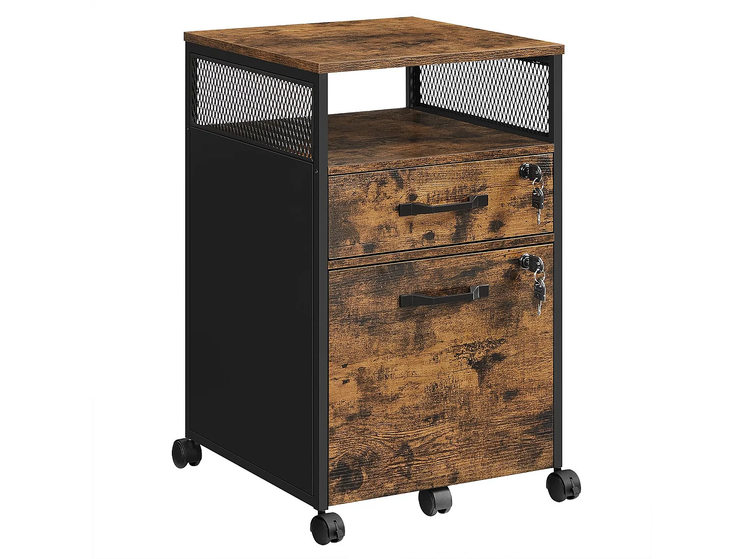 Aktenschrank 1x1x1 cm braun schwarz