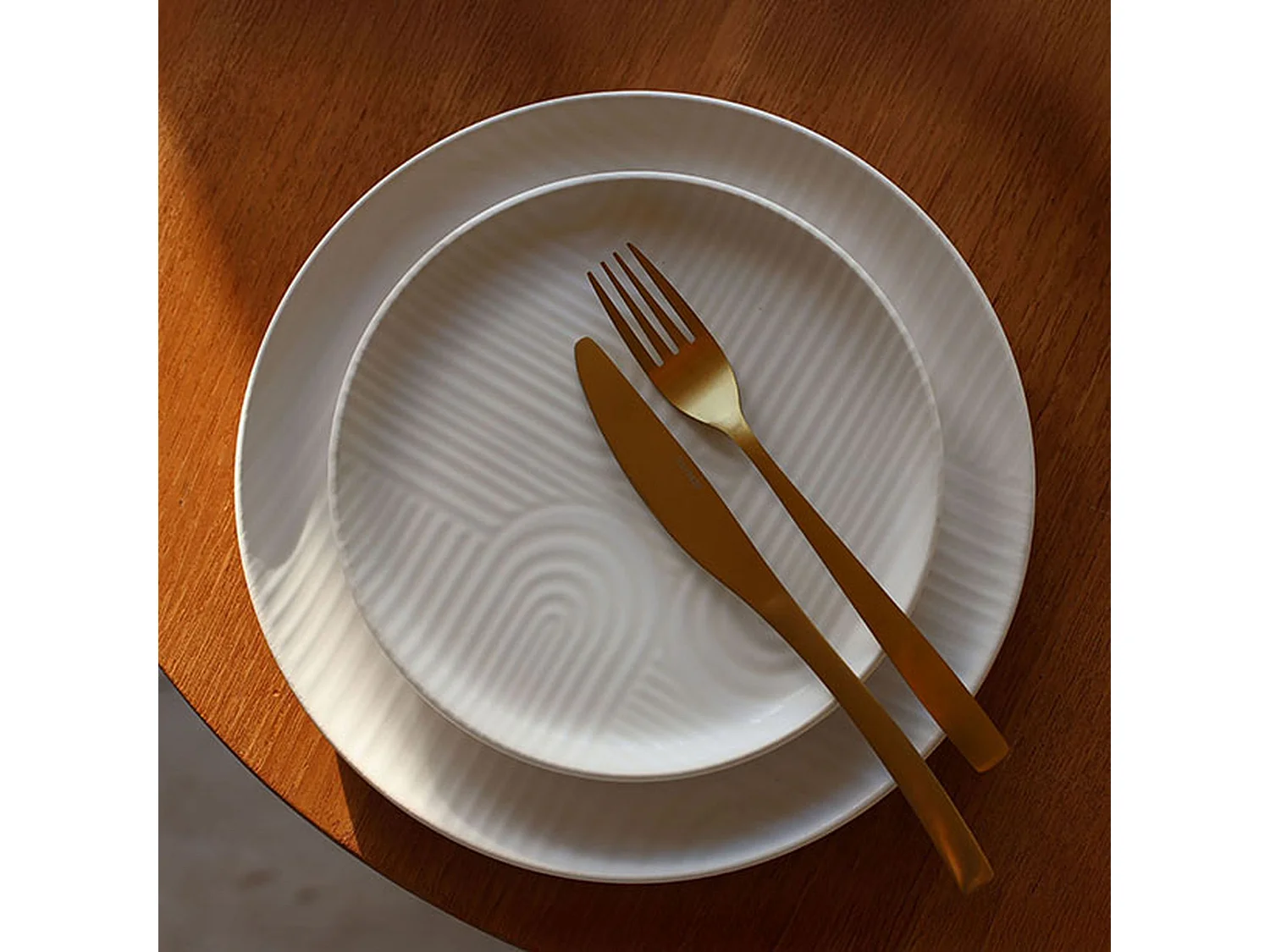 Novastyl - Lot 6 Assiettes Creuses Dune 20.5cm En Grès Beige
