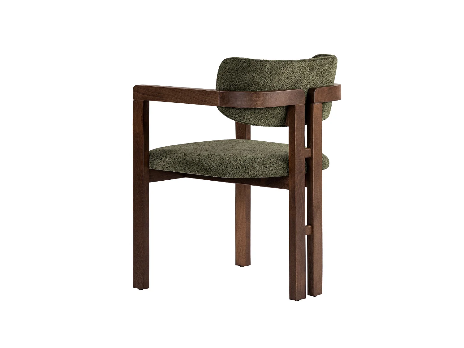 "Toscana" Trästol - Grön Klädsel, Bekväm Skum, Elegant Design - 54 x 54 x 76 cm