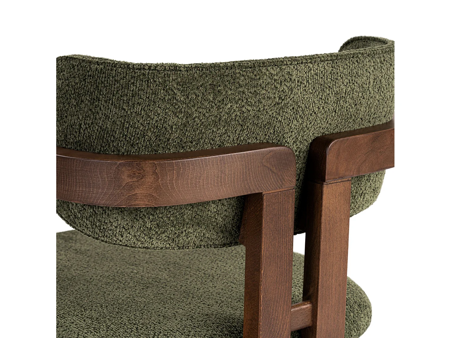 "Toscana" Trästol - Grön Klädsel, Bekväm Skum, Elegant Design - 54 x 54 x 76 cm