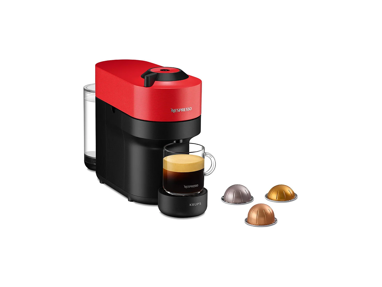 Máquina de Café Automática Krups Vertuo Pop Nespresso XN9205K Preto Vermelho 1500W