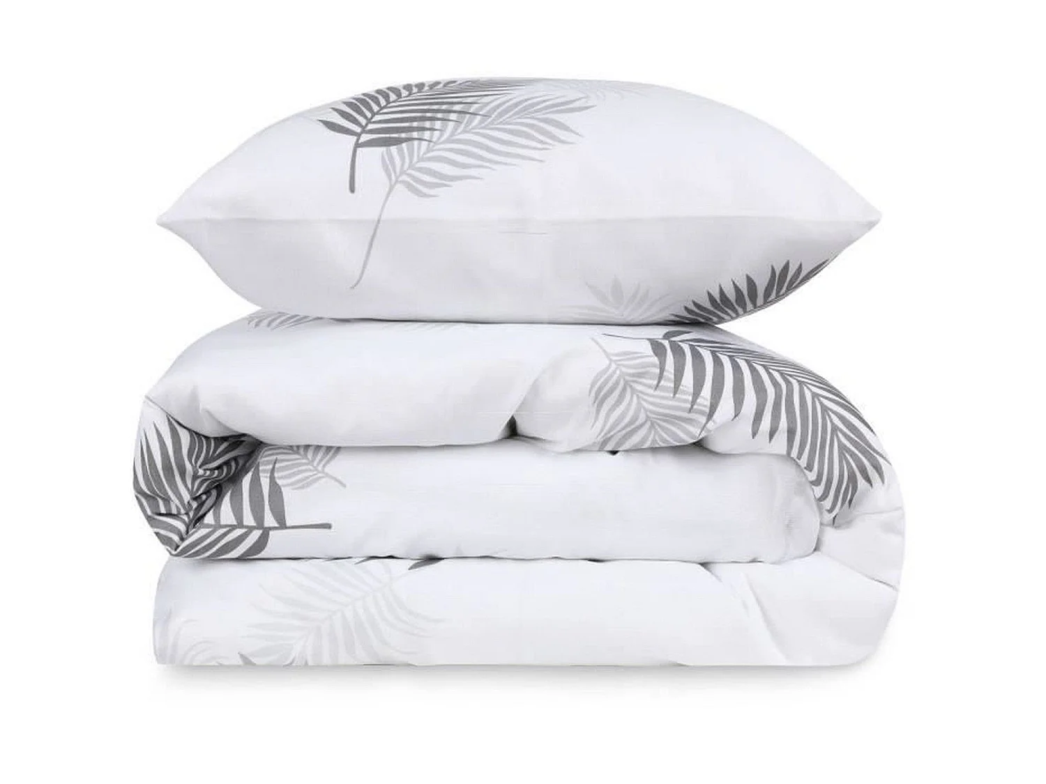 Parure de lit - housse de couette 220 x 240 + 2 taies d'oreiller 60 x 60, 65% coton- Gris