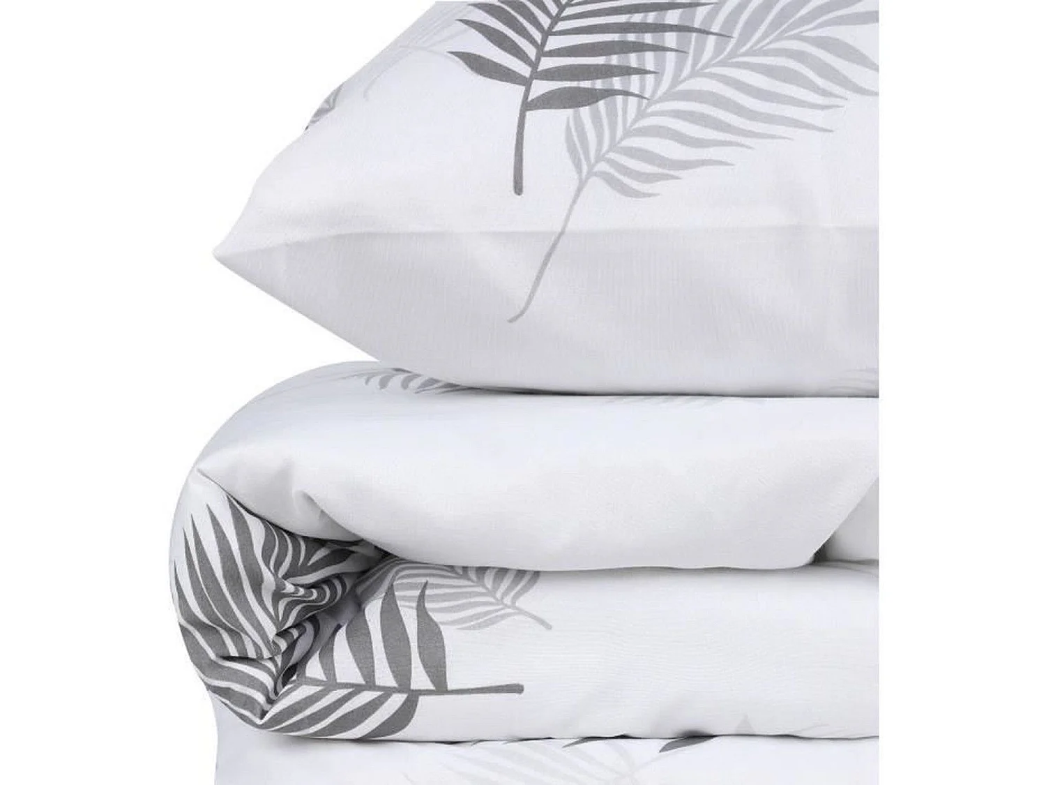 Parure de lit - housse de couette 220 x 240 + 2 taies d'oreiller 60 x 60, 65% coton- Gris