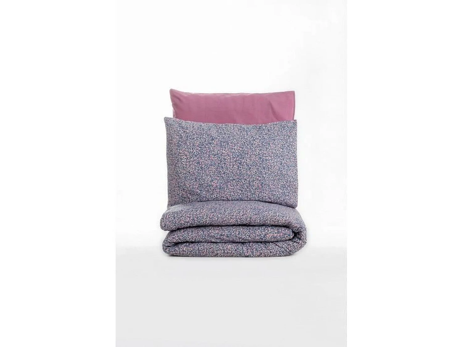Parure de lit - housse de couette 220 x 240 + 2 taies d'oreiller 60 x 60 coton renforcé - Rose