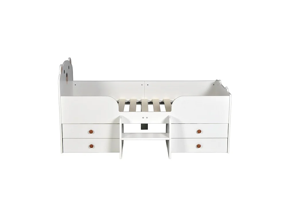 Lit 70x140 LILA avec 4 tiroirs et Matelas / Blanc