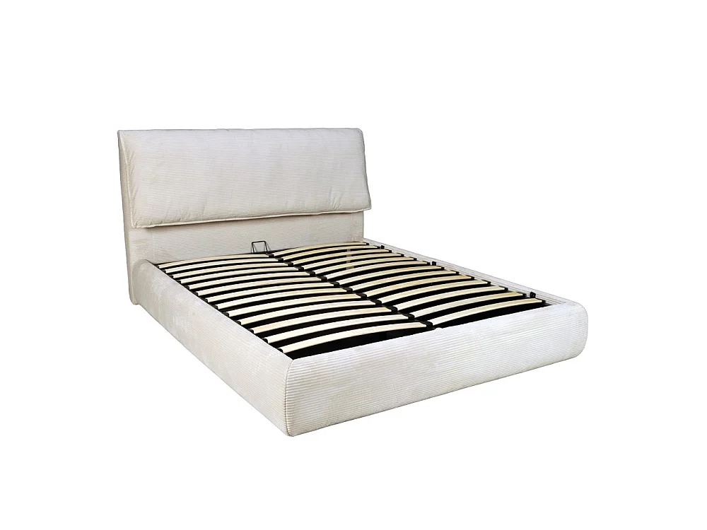 LIT COFFRE 140x190cm CORDOBA + 1 SOMMIER / BEIGE