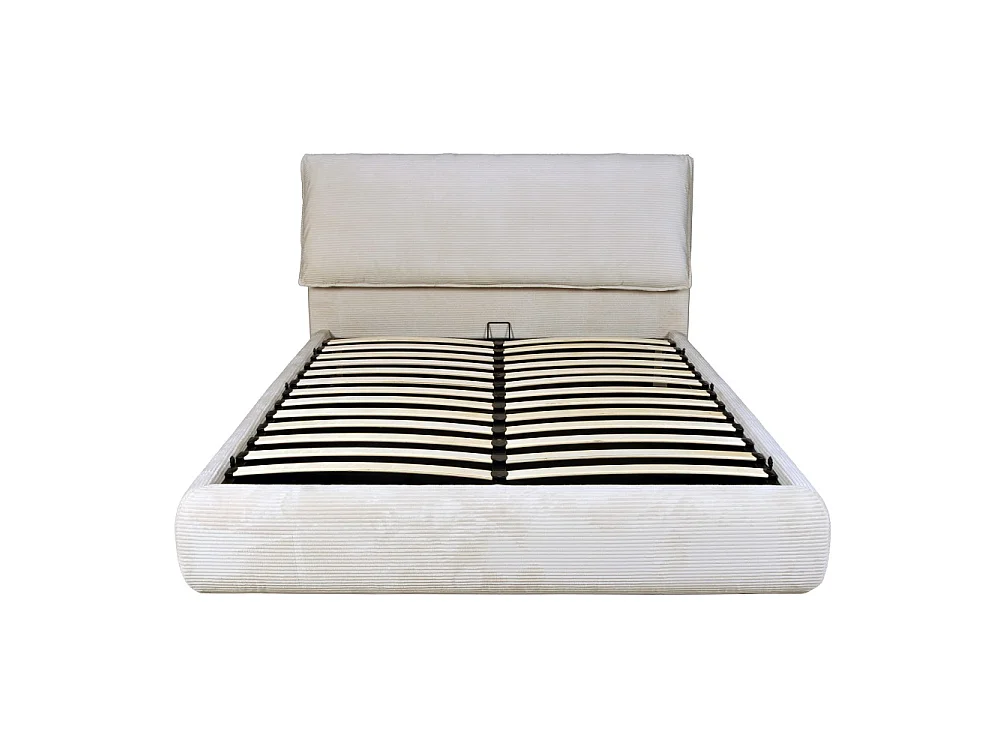 LIT COFFRE 140x190cm CORDOBA + 1 SOMMIER / BEIGE