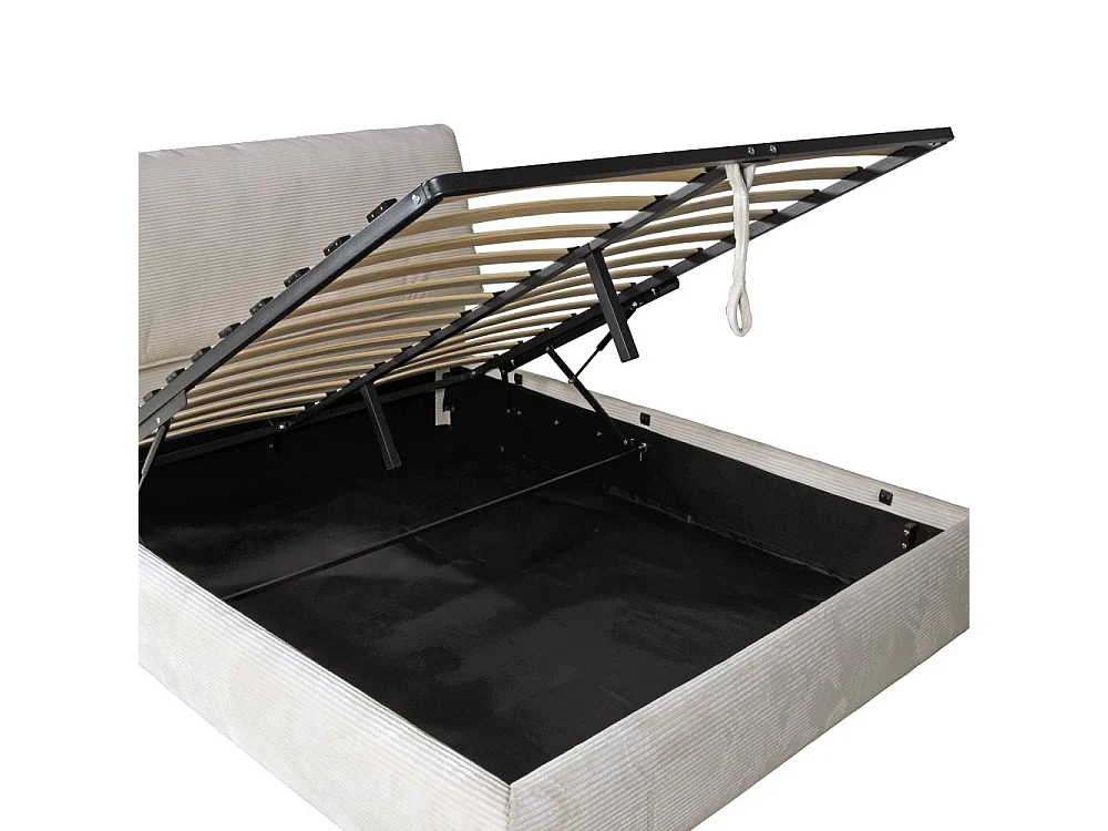 LIT COFFRE 140x190cm CORDOBA + 1 SOMMIER / BEIGE