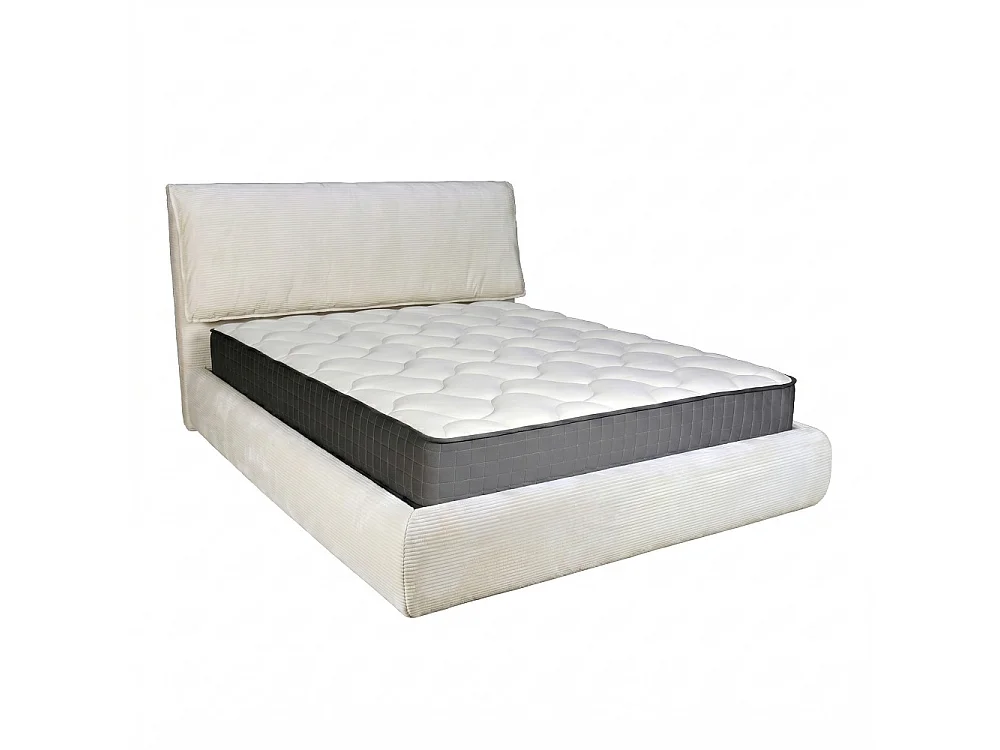 ENSEMBLE LIT COFFRE 140x190cm CORDOBA + 1 MATELAS CARLTON/ BEIGE