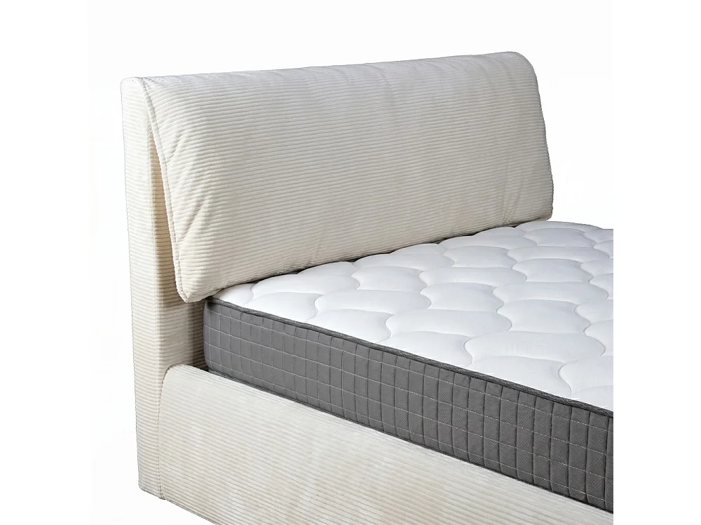 ENSEMBLE LIT COFFRE 140x190cm CORDOBA + 1 MATELAS CARLTON/ BEIGE