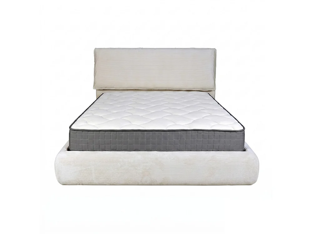 ENSEMBLE LIT COFFRE 140x190cm CORDOBA + 1 MATELAS CARLTON/ BEIGE