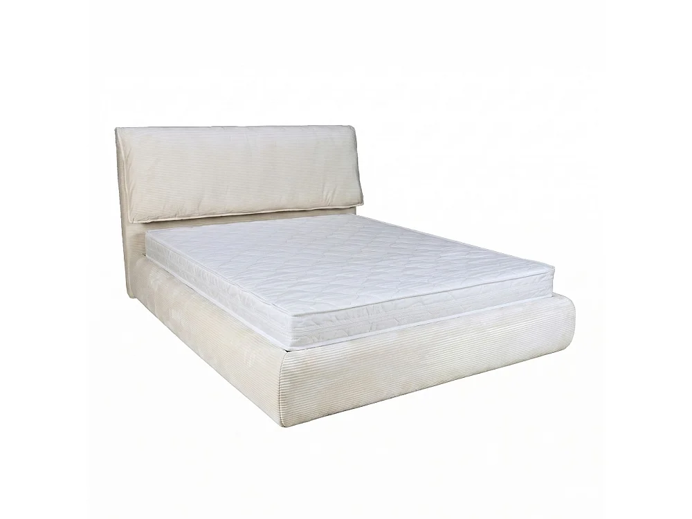 ENSEMBLE LIT COFFRE 140x190cm CORDOBA + 1 MATELAS IRIS / BEIGE