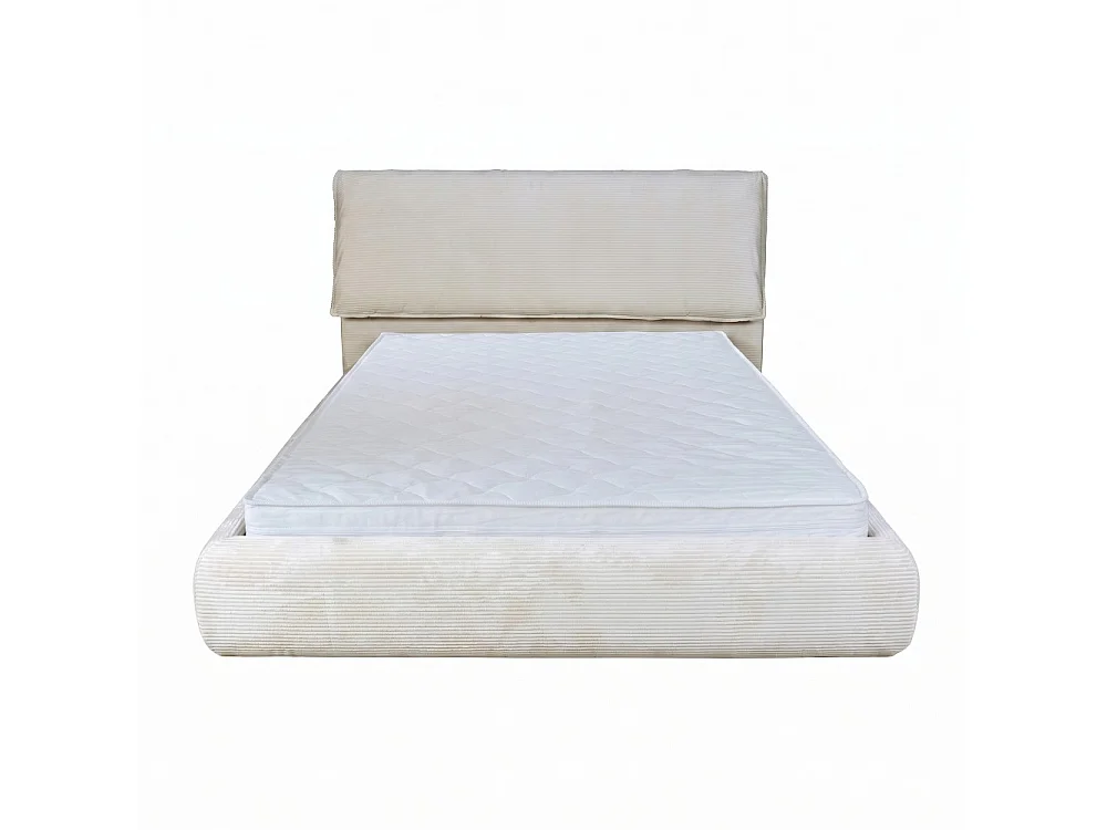 ENSEMBLE LIT COFFRE 140x190cm CORDOBA + 1 MATELAS IRIS / BEIGE
