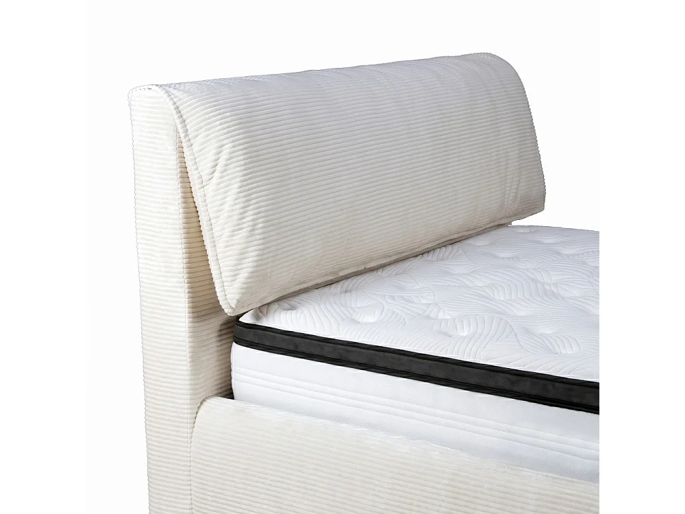 ENSEMBLE LIT COFFRE 140x190cm CORDOBA + 1 MATELAS OLITO CASSIE / BEIGE