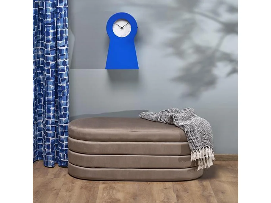 Banc couleur beige en velours avec coffre de rangement BENCH