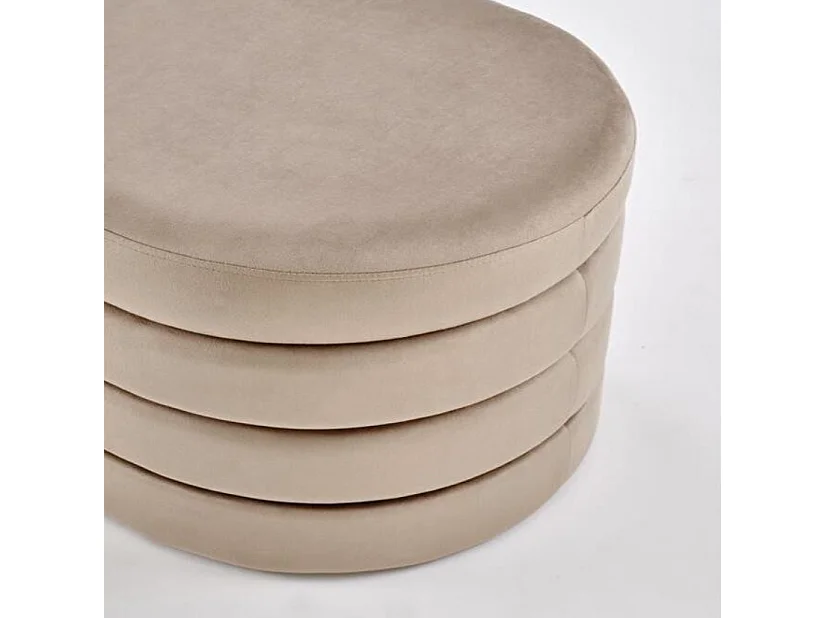 Banc couleur beige en velours avec coffre de rangement BENCH