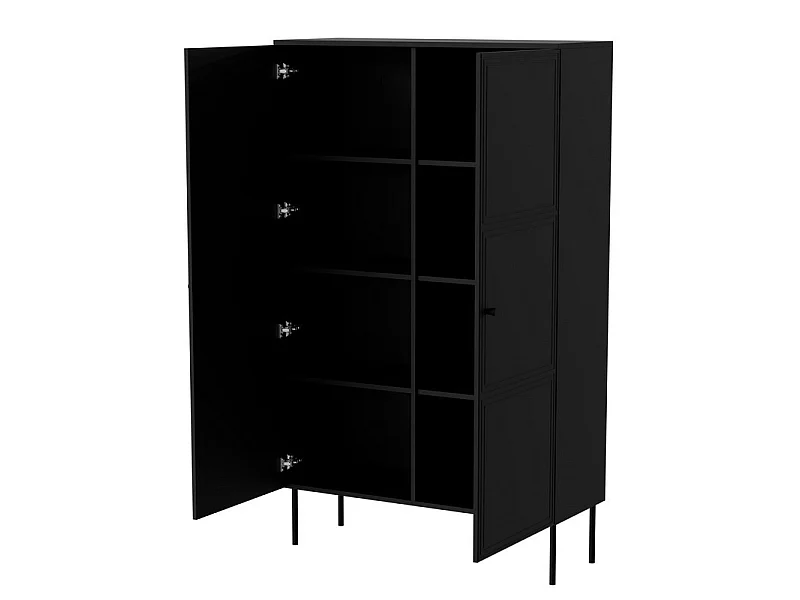 Armoire de salon noire 100 x 166 cm Pazol