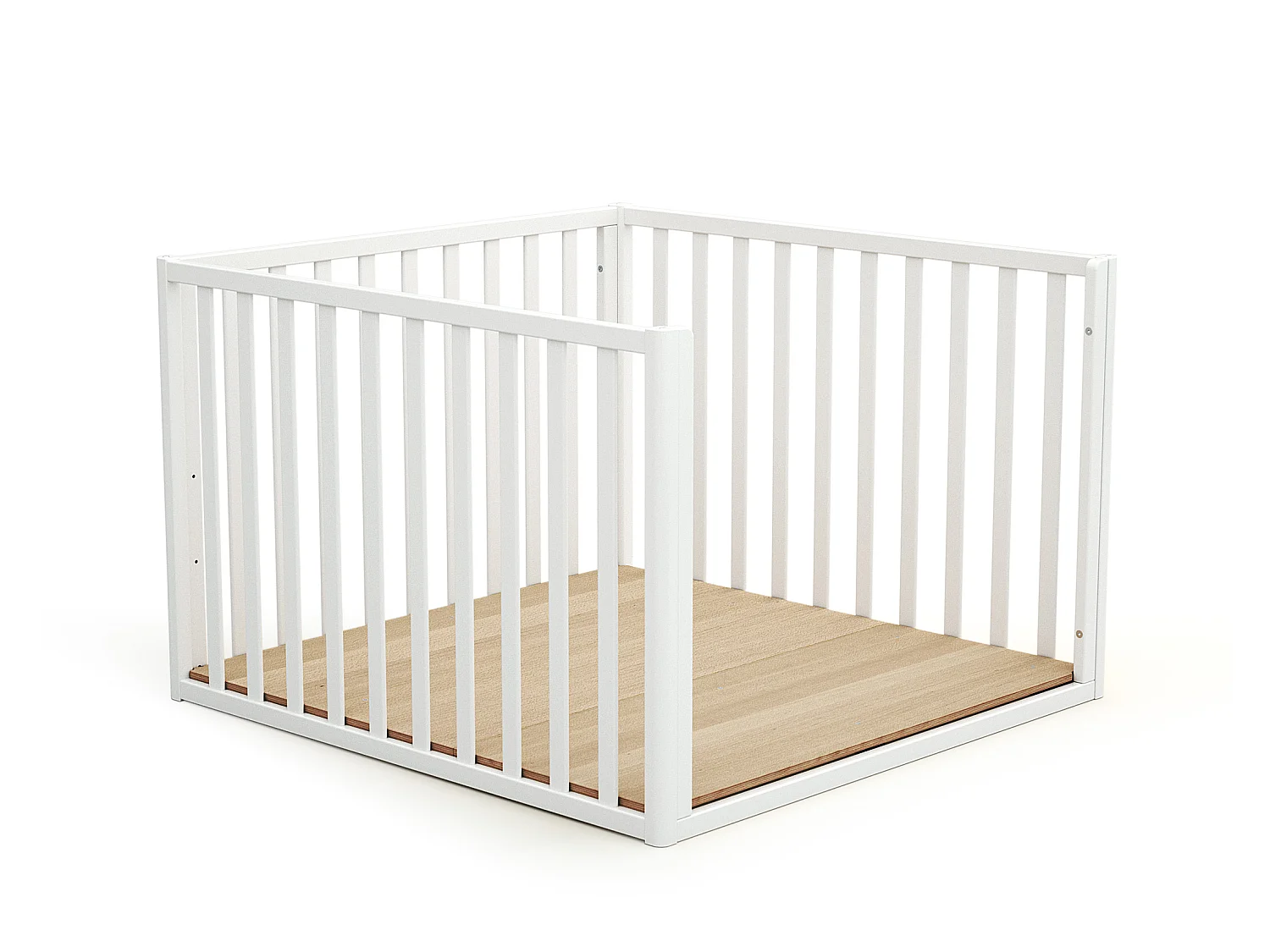 Omvormbare houten box KASA in hout Wit 100 x 100 cm